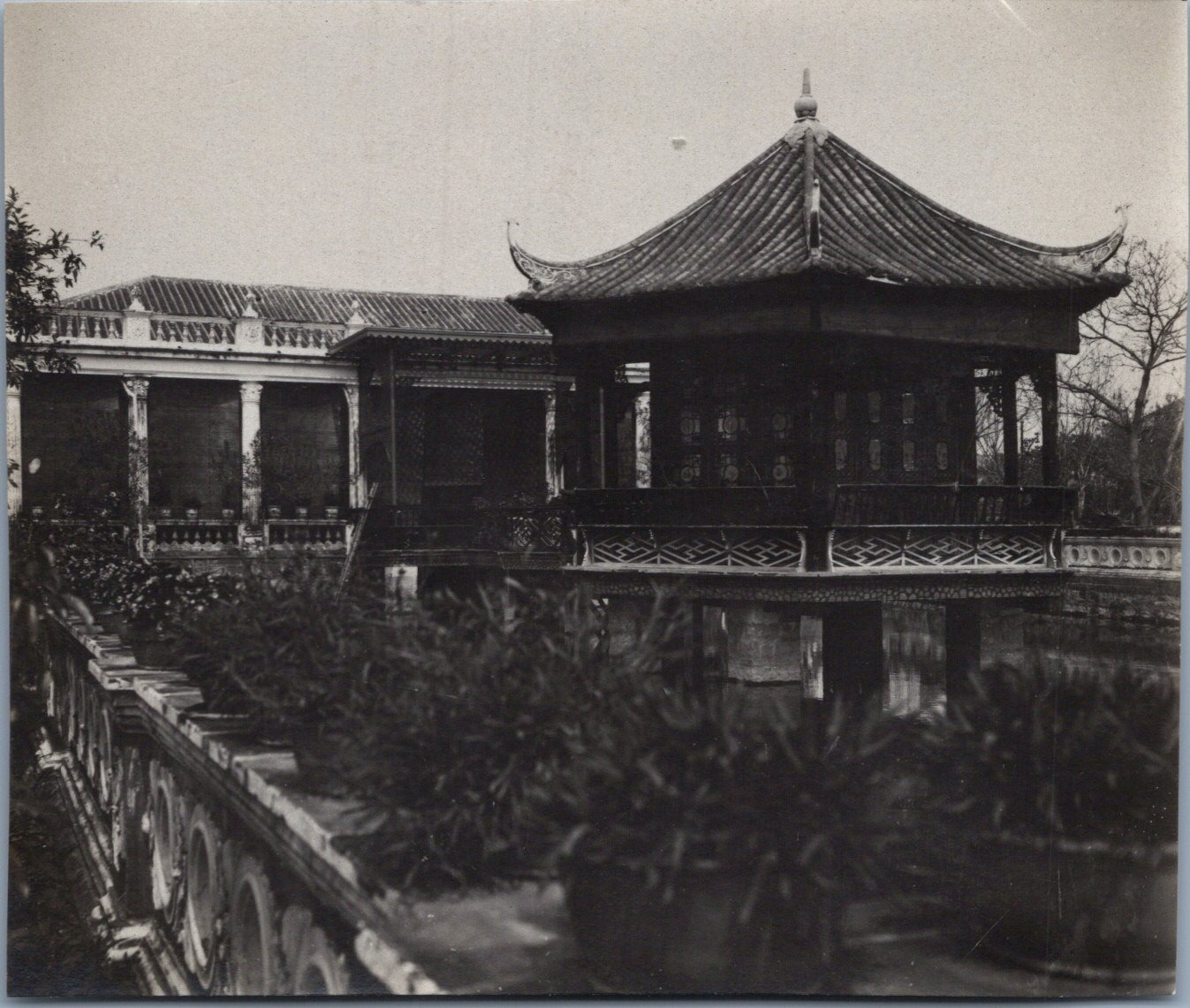 Macau, Chinese House, Vintage Print, ca.1900 Vintage Print EP
