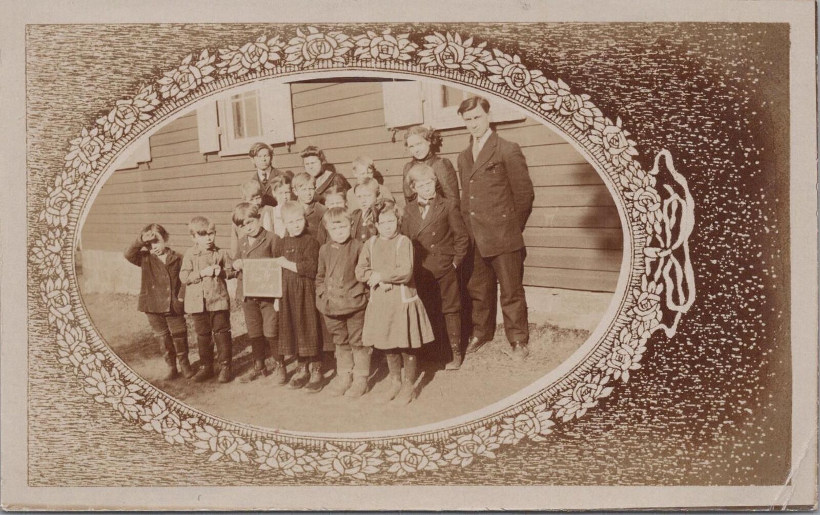 RPPC Postcard School Children Class c. 1900s 