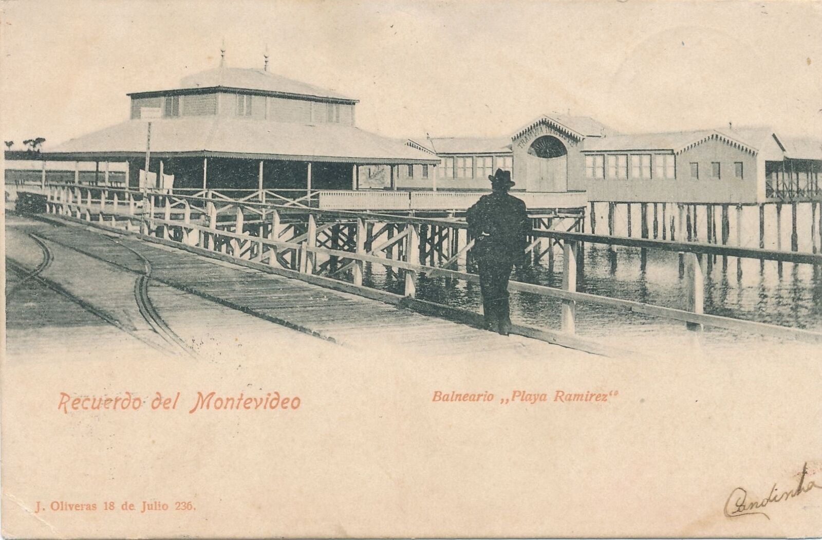 MONTEVIDEO - Balneario Playa Ramirez 1902 Postcard - Uruguay - udb
