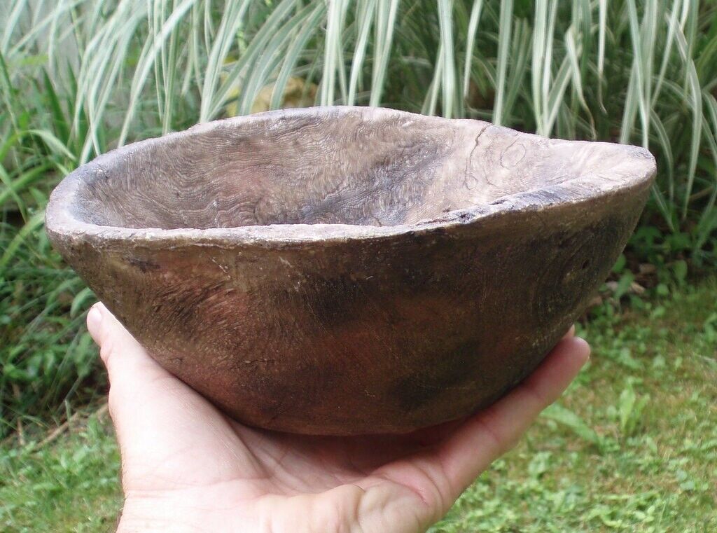 ANCIENT NATIVE AMERICAN INDIAN ? EARLY AMERICAN ? PRIMITIVE ANTIQUE WOODEN BOWL