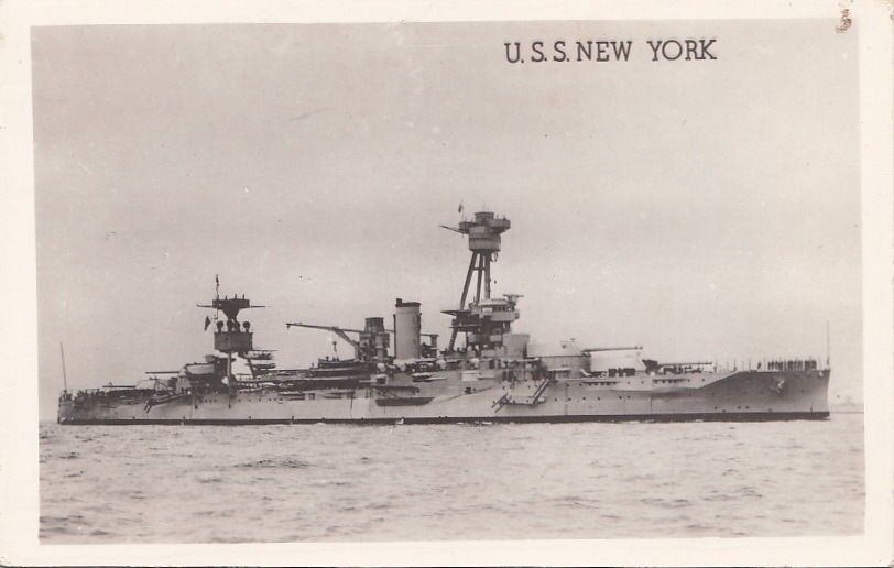 Postcard RPPC USS New York