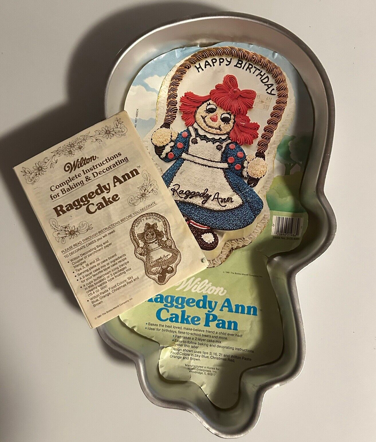 Vintage 1981 WILTON RAGGEDY ANN Cake Pan 5023797 NEW  16