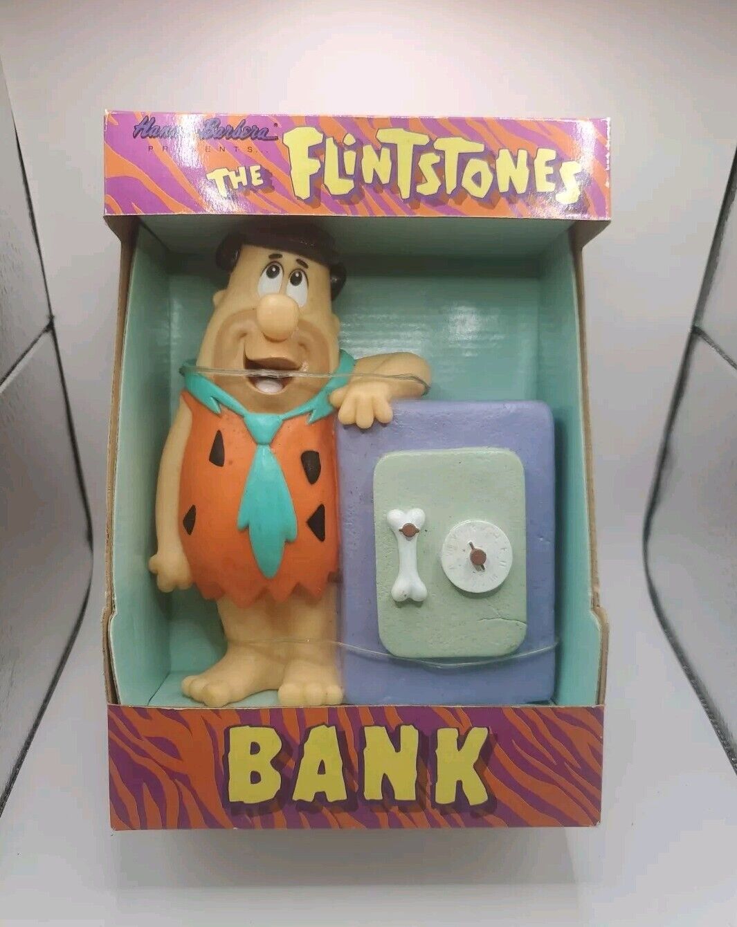 Vintage 1992 The Flintstones Fred Flintstone Coin Bank Hanna-Barbera NEW
