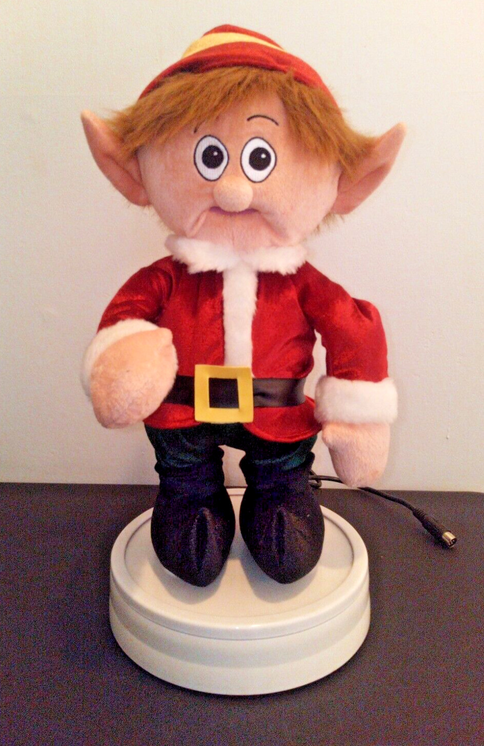 Gemmy Industries Rare 20” Santa\'s Elves Backup Singer Singing Dancing Red Elf