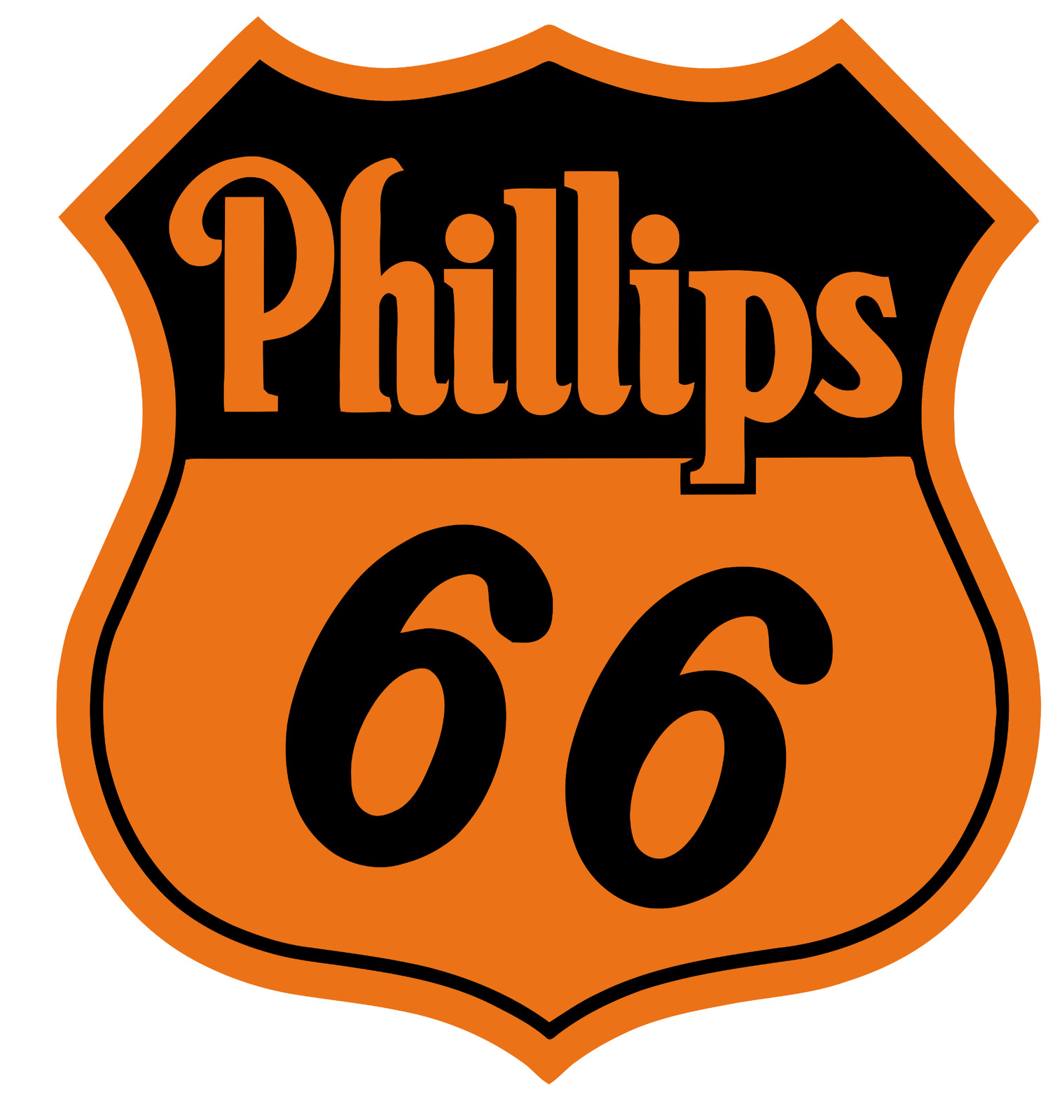 Phillips 66 Oil Gas sticker ORANGE Vinyl Decal |10 Sizes with TRACKING