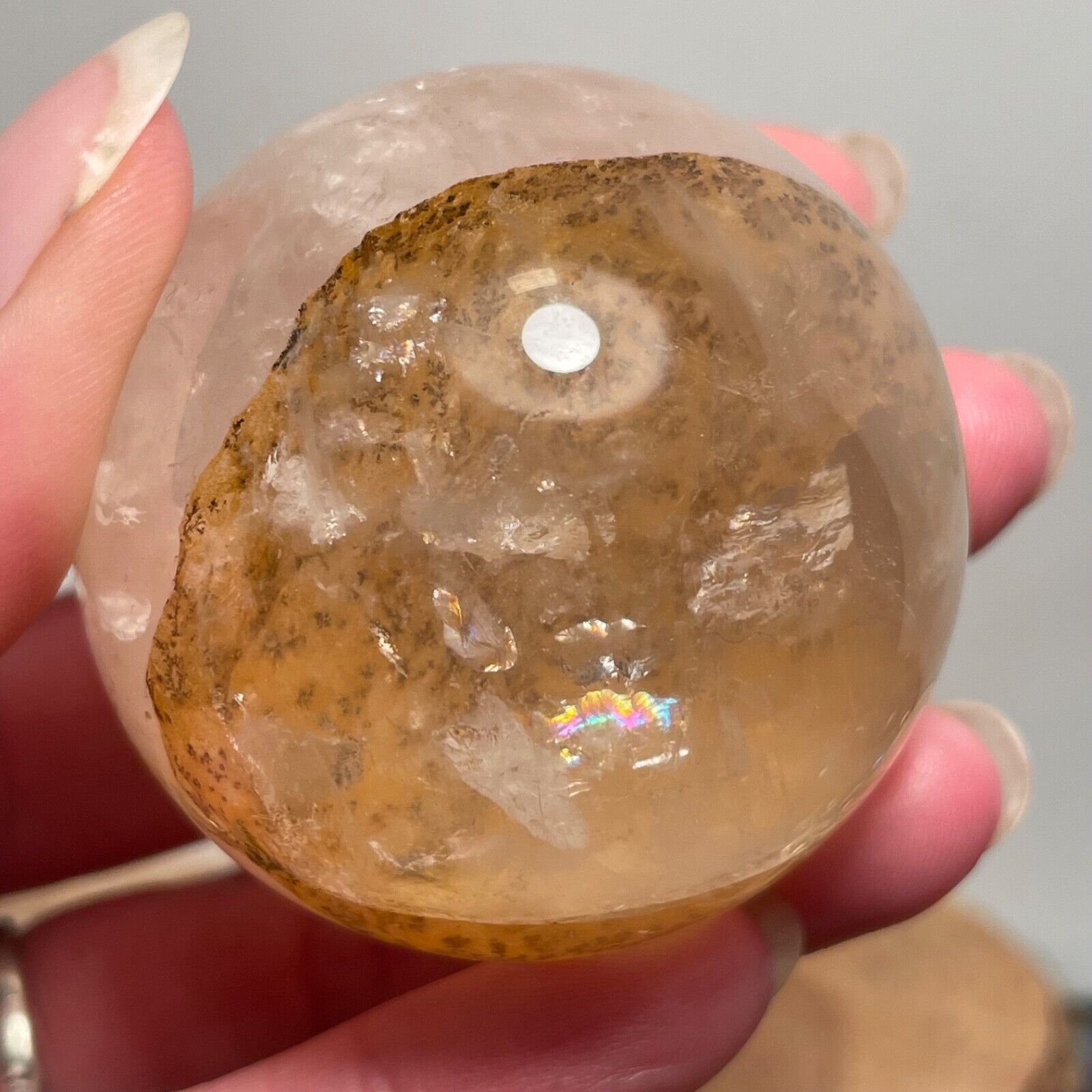 Incredible Dendritic Golden Healer Quartz Sphere 141 Grams