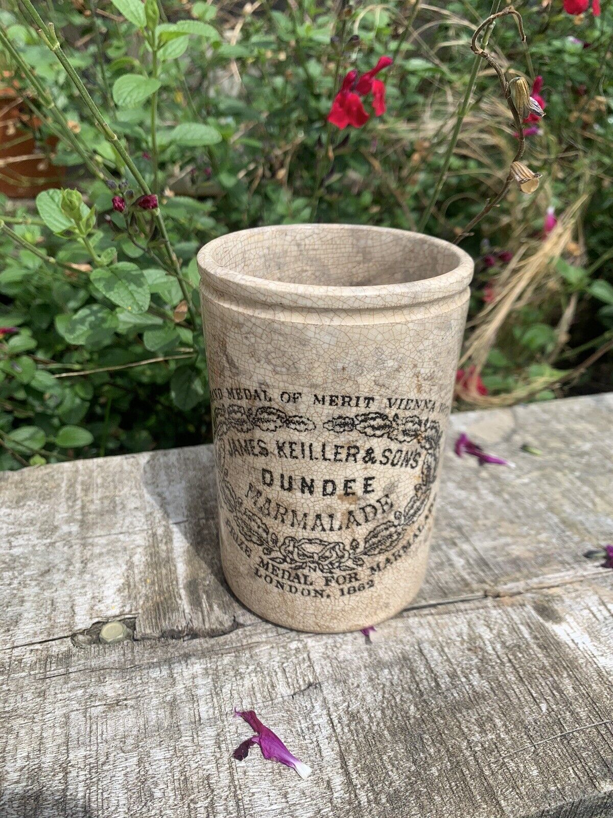 Antique James Keiller Sons Dundee Marmalade Stoneware Jar Pot