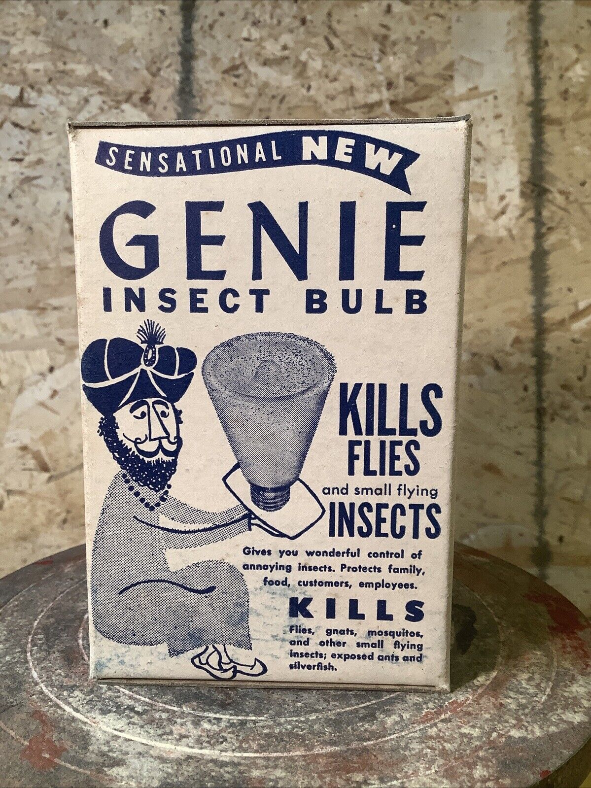Vintage 1953 Genie Insect Bulb￼ Eastern Research ￼Co. Philadelphia PA INV-HC153