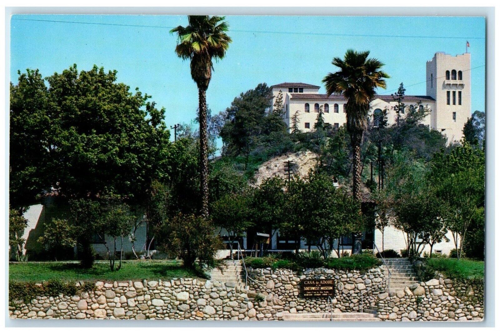 c1960 Casa De Adobe Bricks Figueroa St. Los Angeles California Vintage Postcard