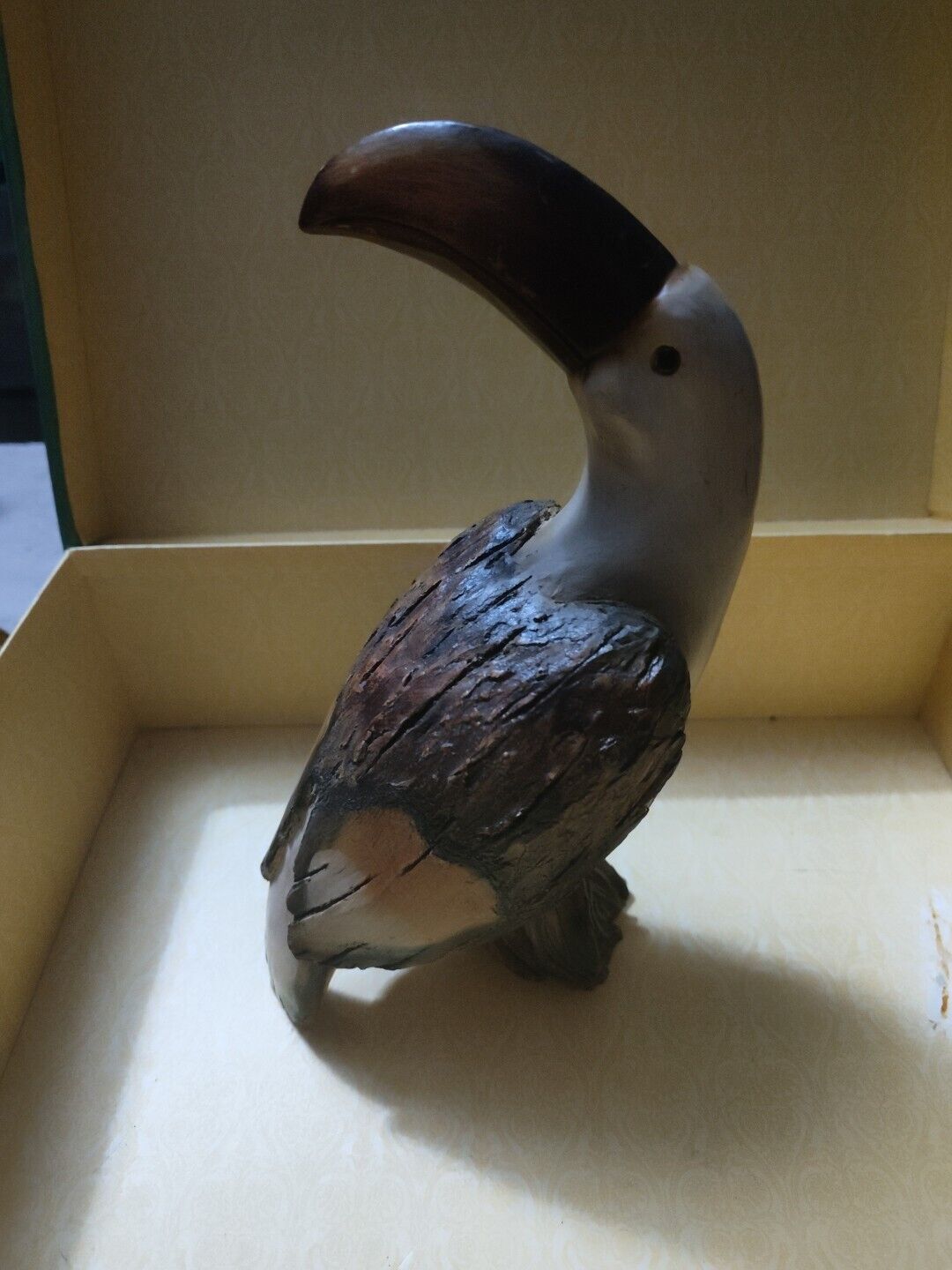 VINTAGE (Hand Carved) BIRD  ( Circa 1960'S- 70'S) MEASUREMENTS 9