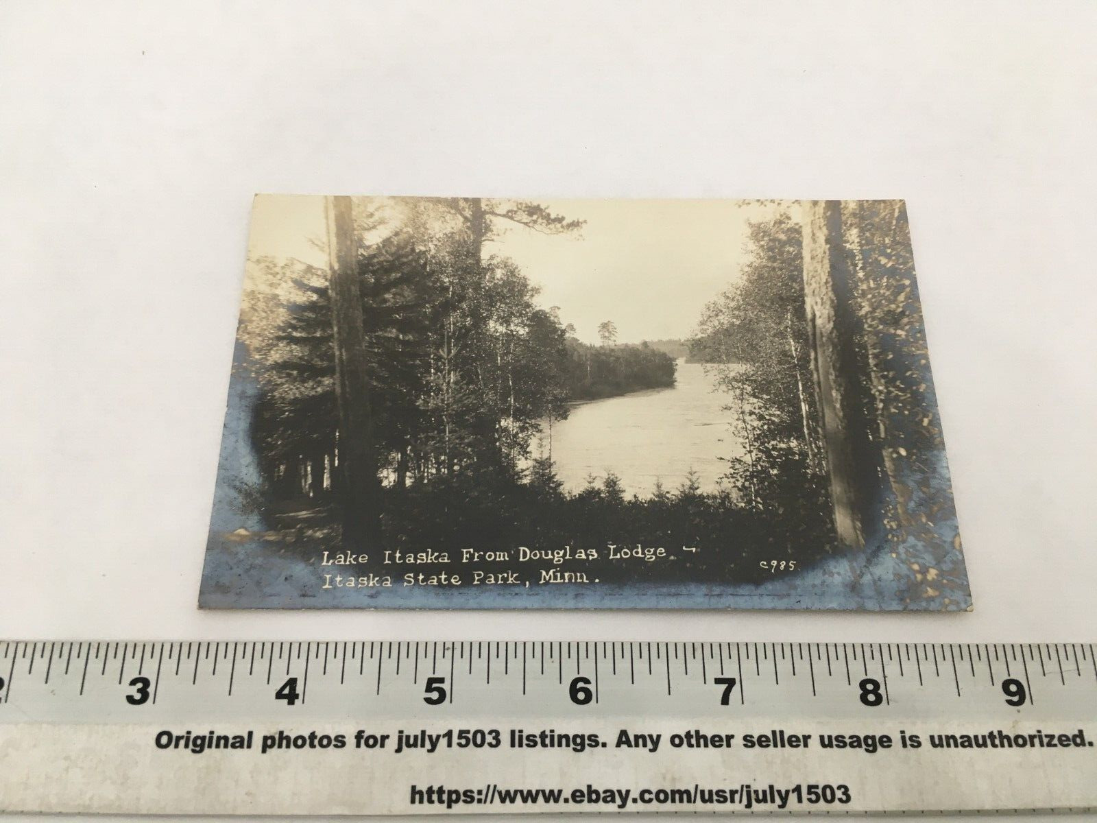 Vintage Lake Itaska from Douglas Lodge Minnesota RPPC Itasca Postcard - Unposted