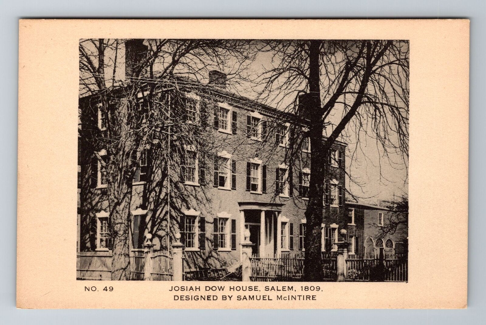 Salem MA-Massachusetts, Josiah Dow House, Vintage Postcard