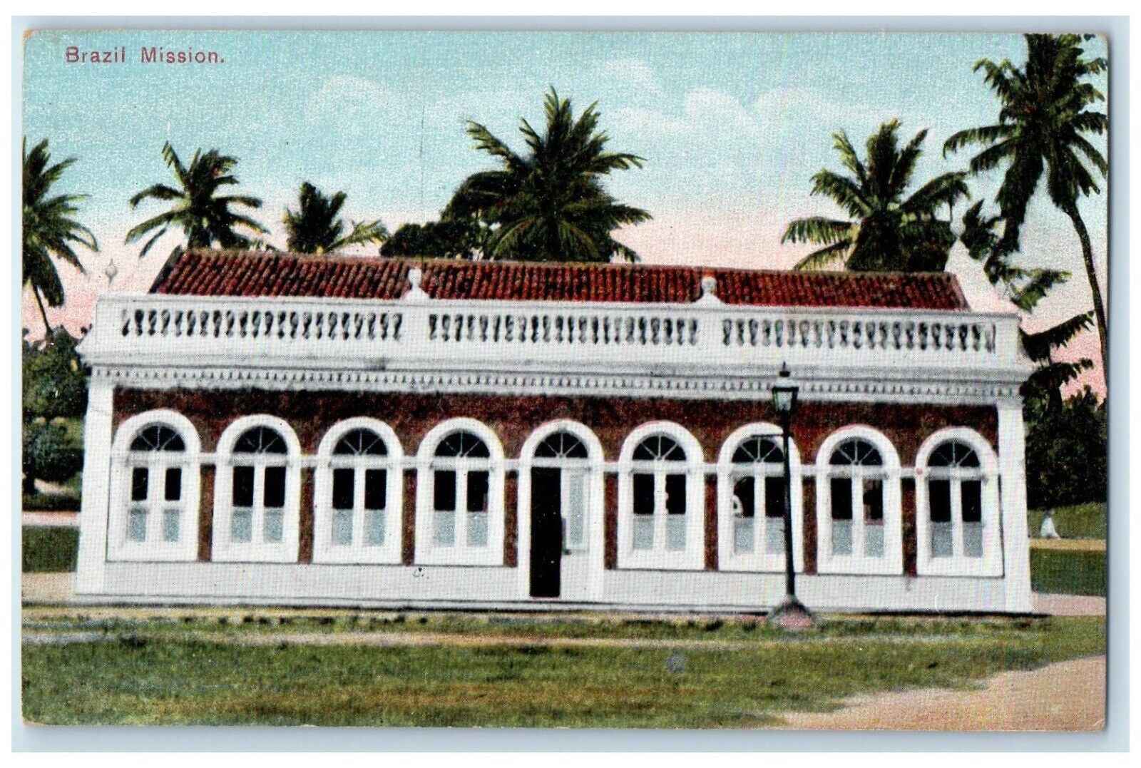 c1910's College For Boys Lavras Christian Missionary Brazil Mission Postcard
