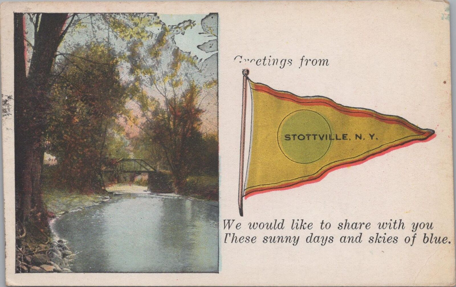 Postcard Greetings from Stottville NY 