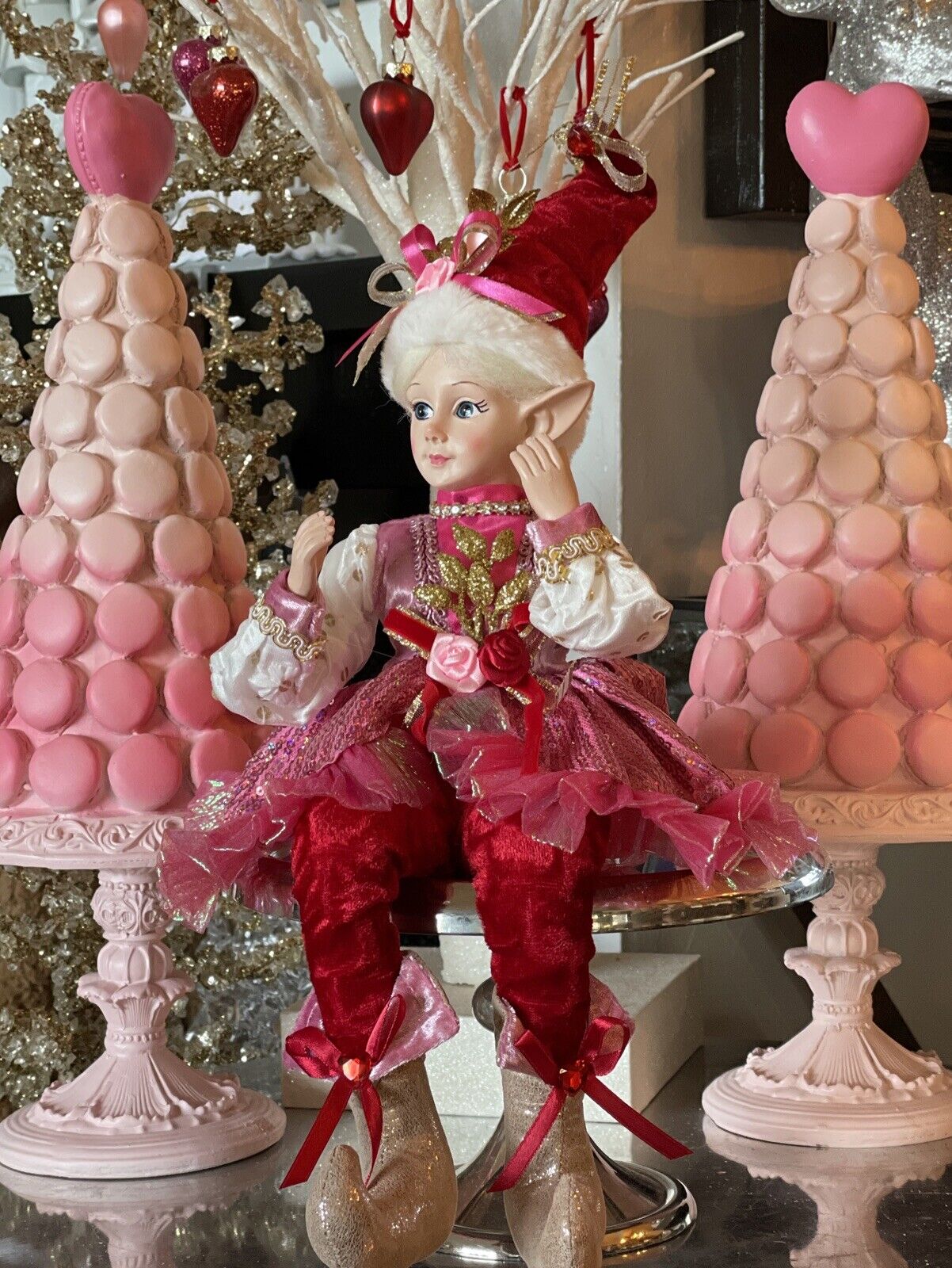 Cynthia Rowley Valentine’s Day Elf Sitter Doll Girl 16