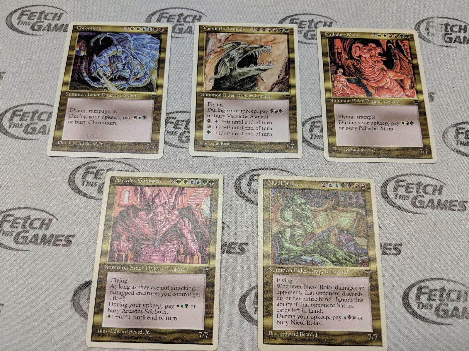 5 Card Dragon Legend Set - Chronicles - NM/SP - Sets - Magic MTG FTG