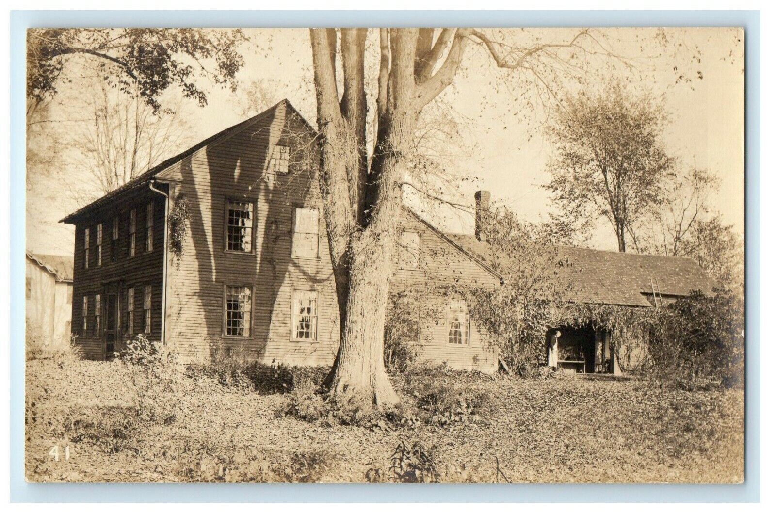 c1920's Allen House Old Deerfield Massachusetts MA RPPC Photo Postcard
