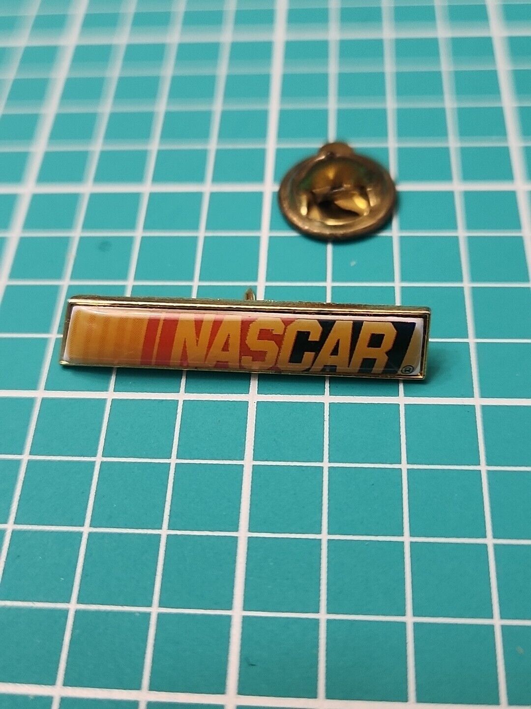 Vintage Nascar Logo Gold Tone Lapel Pin