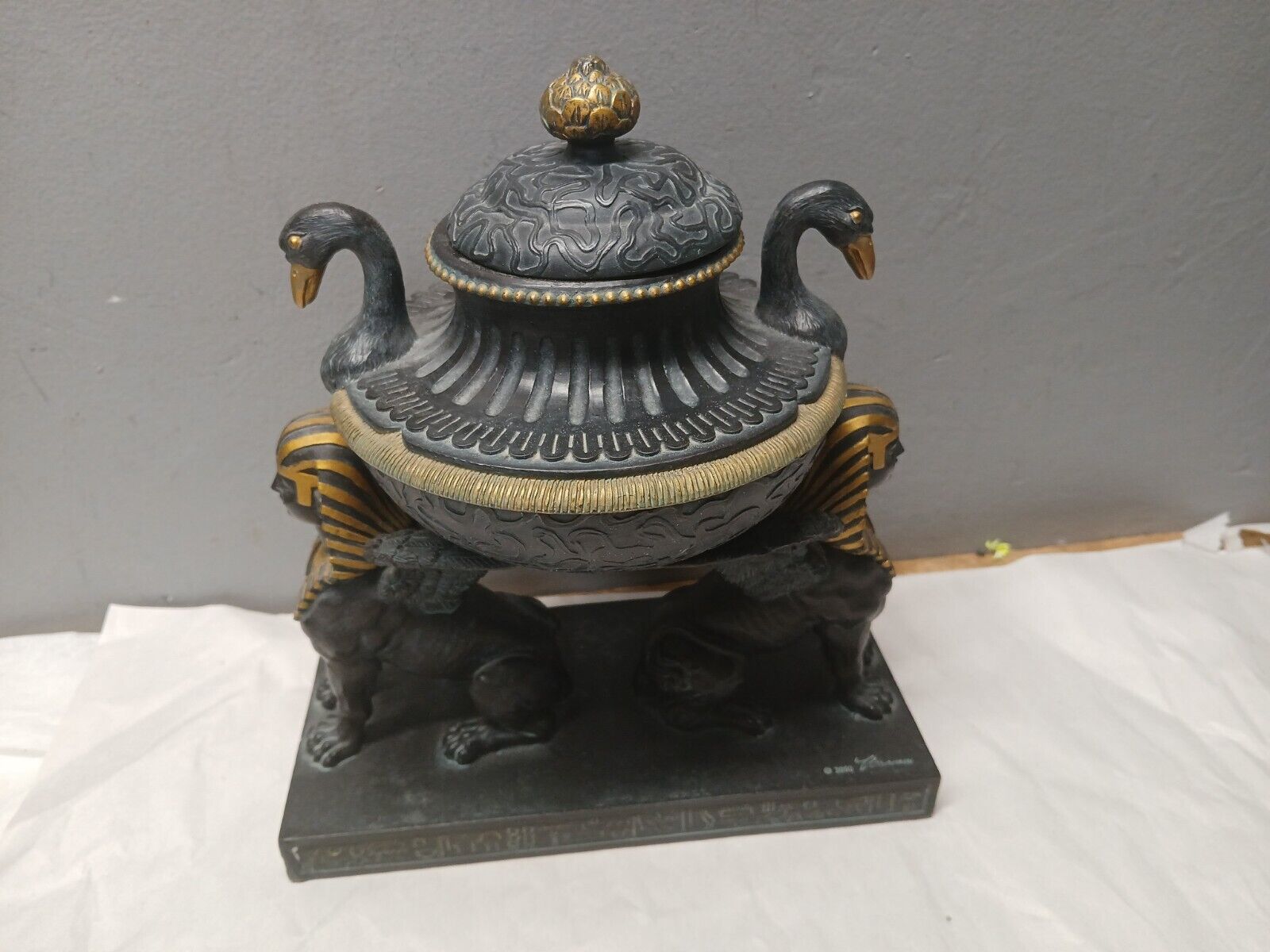 Veronese Summit Egyptian Collection (2000) Urn Oil Pot Dish Trinket Box Repro