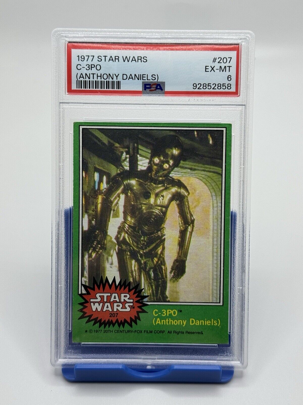 1977 Topps Star Wars #207 Corrected C-3PO PSA 6 EX-MT Anthony Daniels Vintage