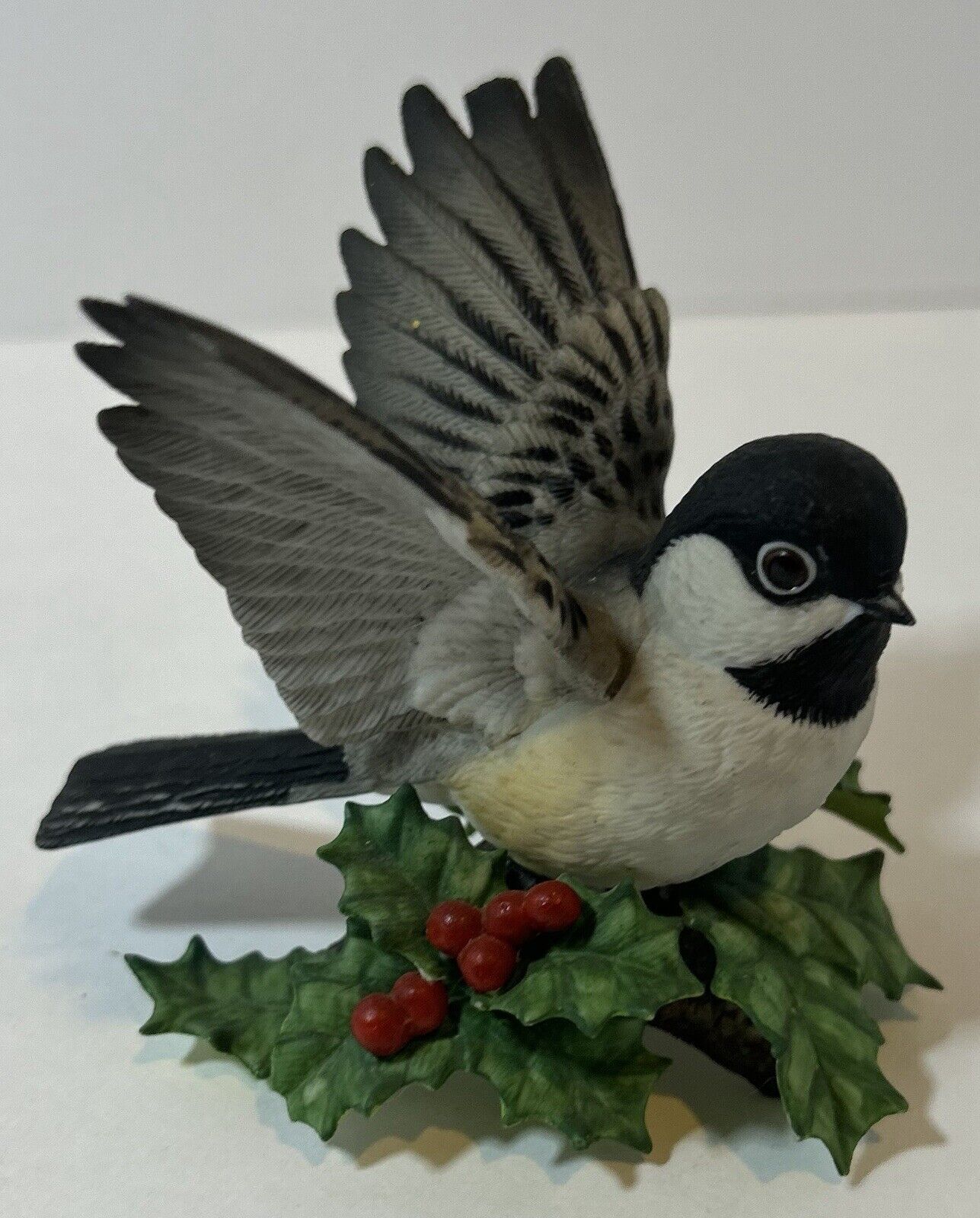 LENOX Fine Porcelain Black Capped Chickadee From The Garden Bird Collection