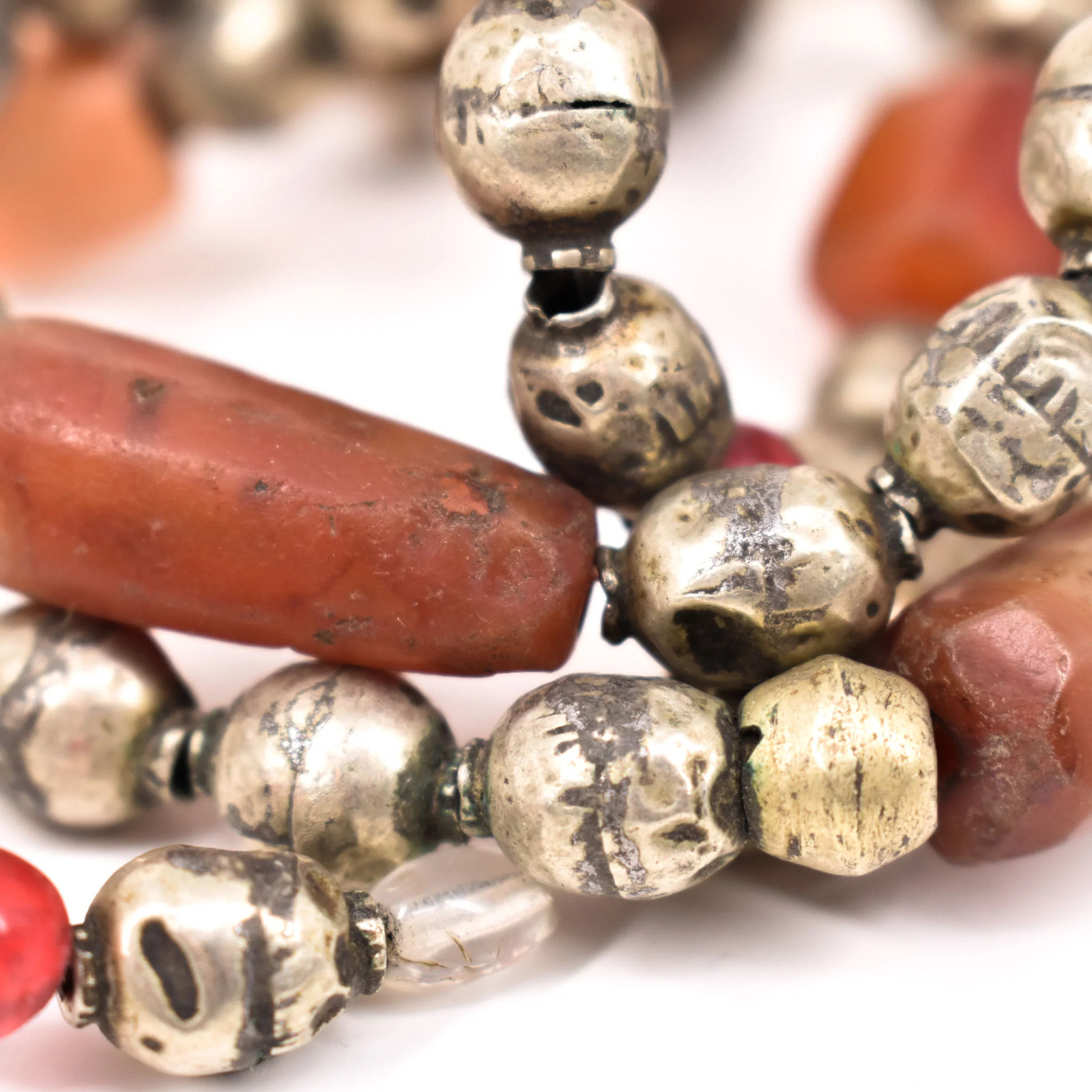 Ethiopian Silver Round Beads 34 Inch