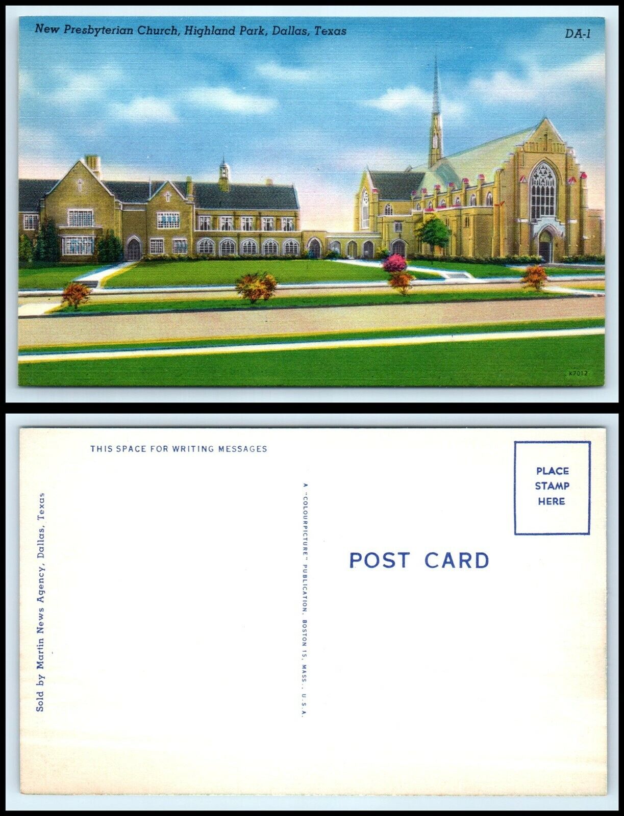 TEXAS Postcard - Dallas, New Presbyterian Church BM