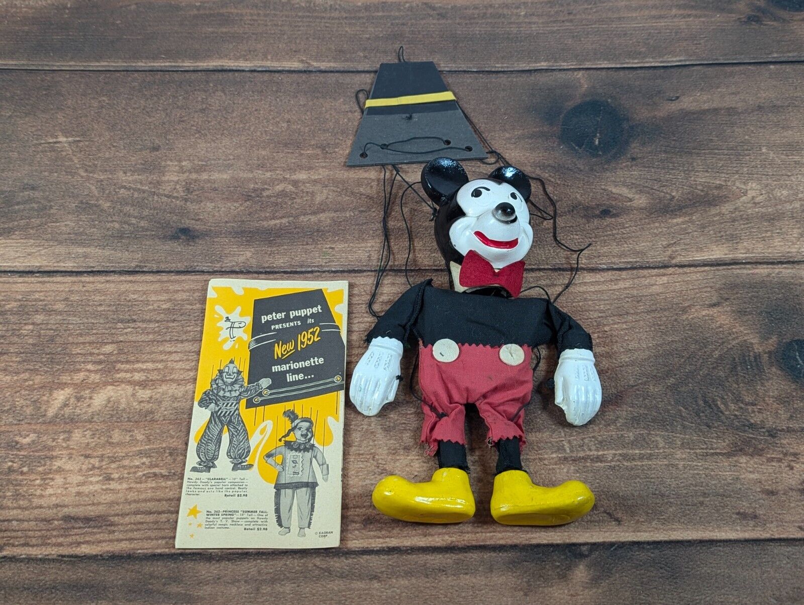 Vintage 1950s Mickey Mouse Marionettes Disney Dolls