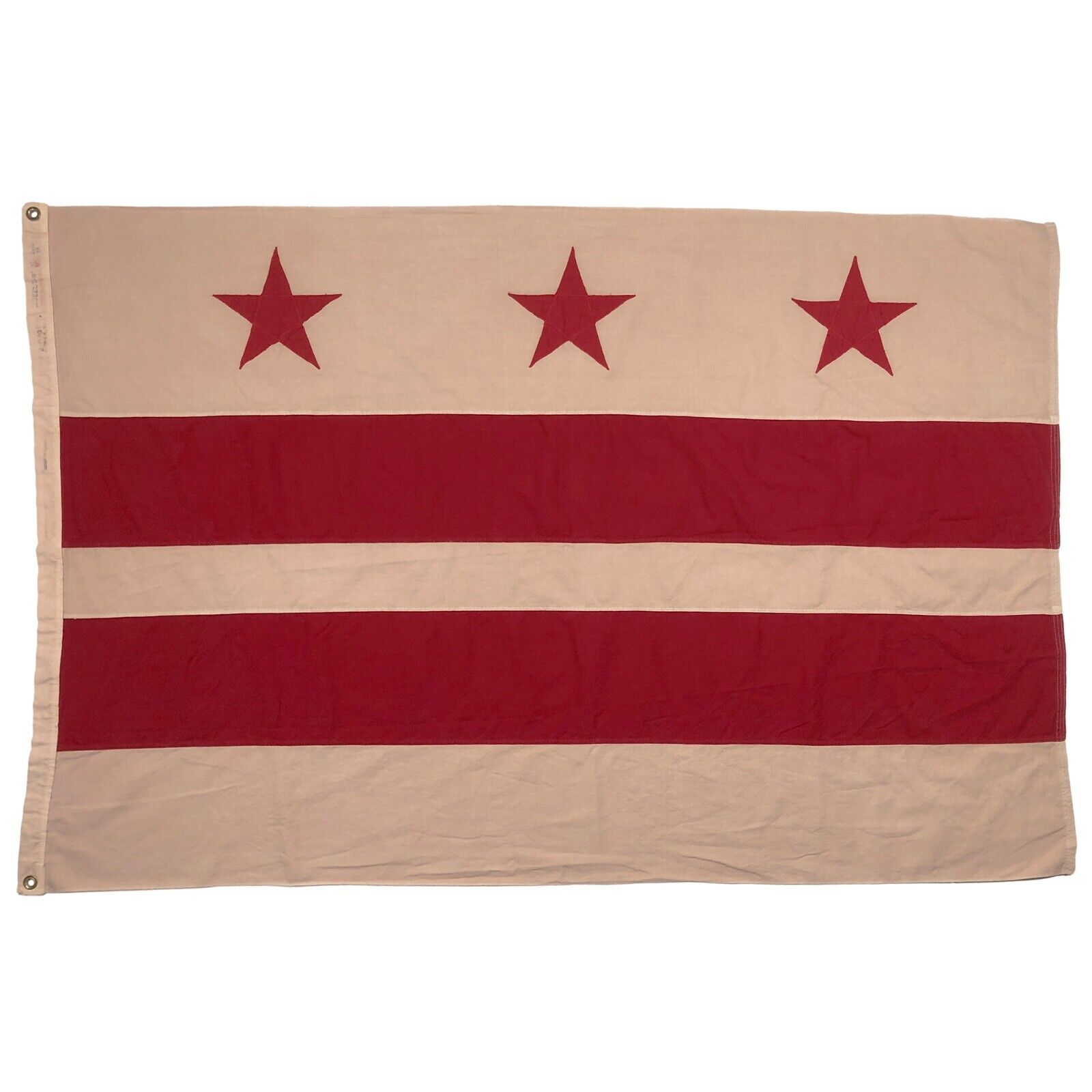 Large Vintage Cotton Sewn Washington DC Flag Cloth USA American Capital Columbia