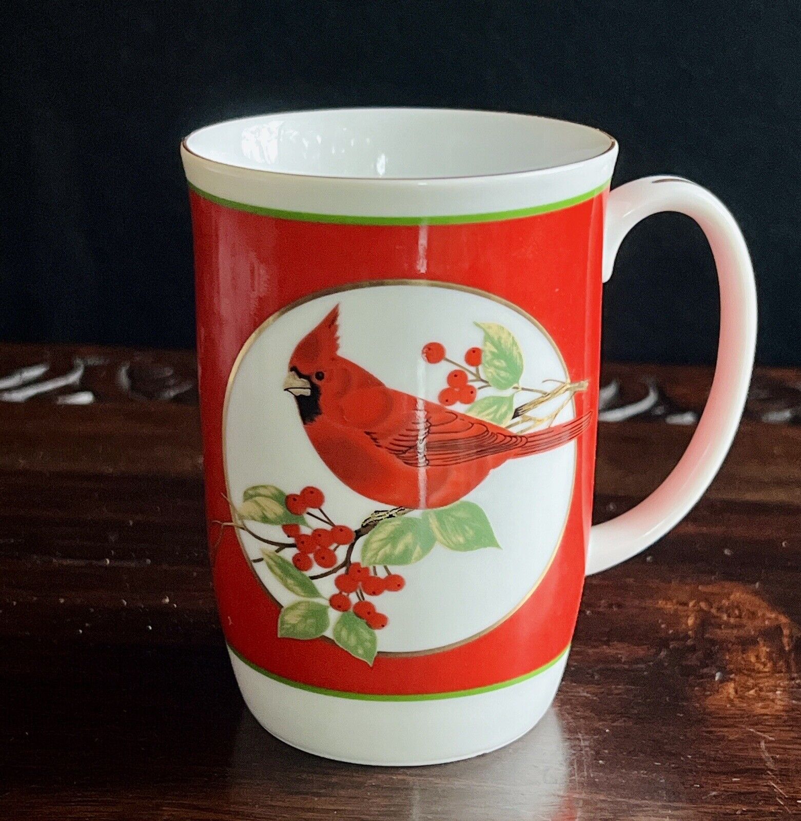 VTG Otagiri Red Cardinal Bird Cup Mug Gibson Greetings 10oz Japan Tea Coffee 