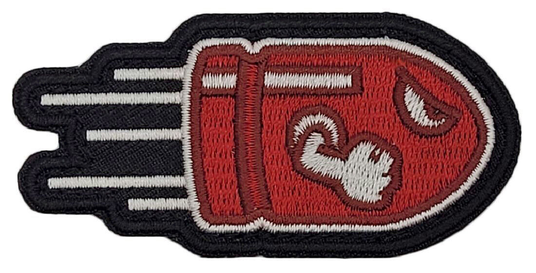Angry Flying Bullet Embroidered Patch (3.0 X 1.5 Hook Backing -PA1)