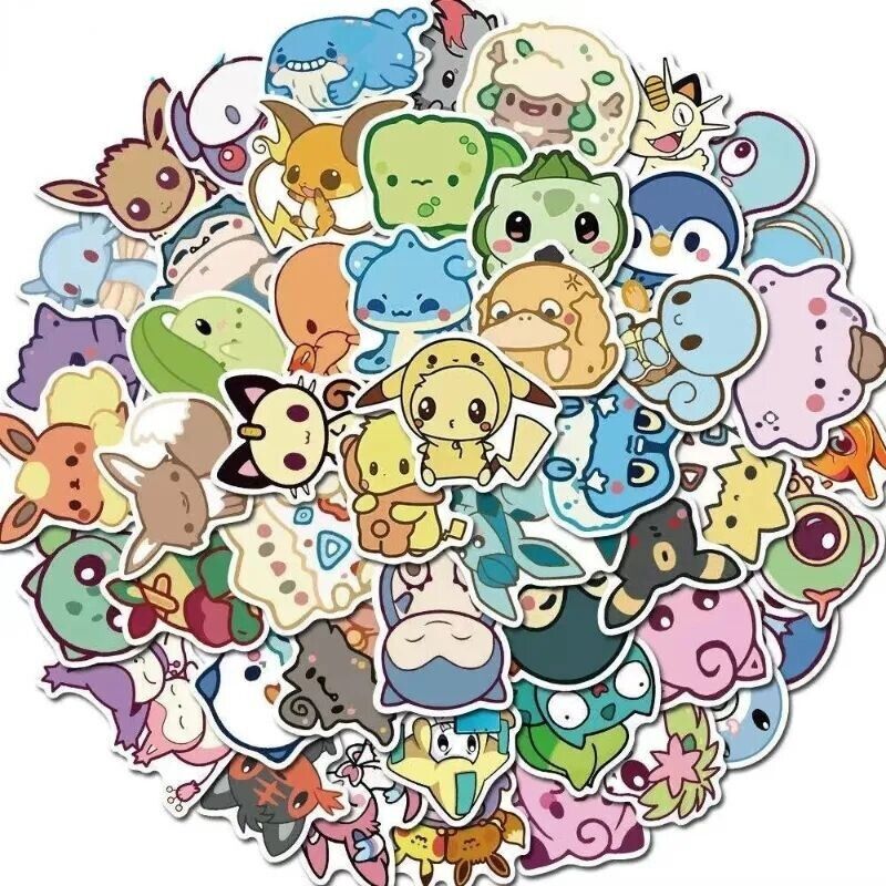 CUTE Pokemon Stickers 50 Pack  NEW