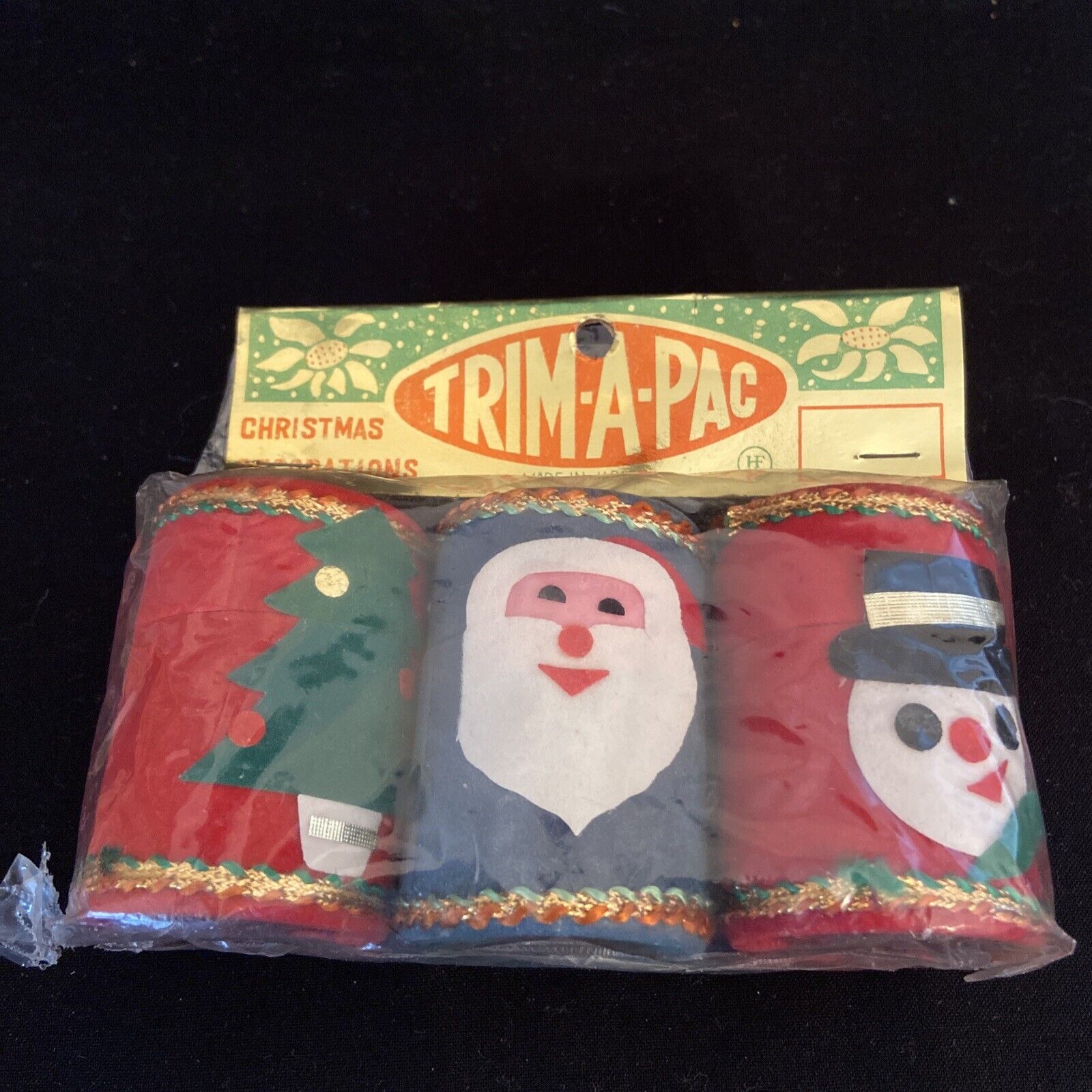 Vintage Christmas NOS Trim-A-Pac Christmas Decorations Matches Japan