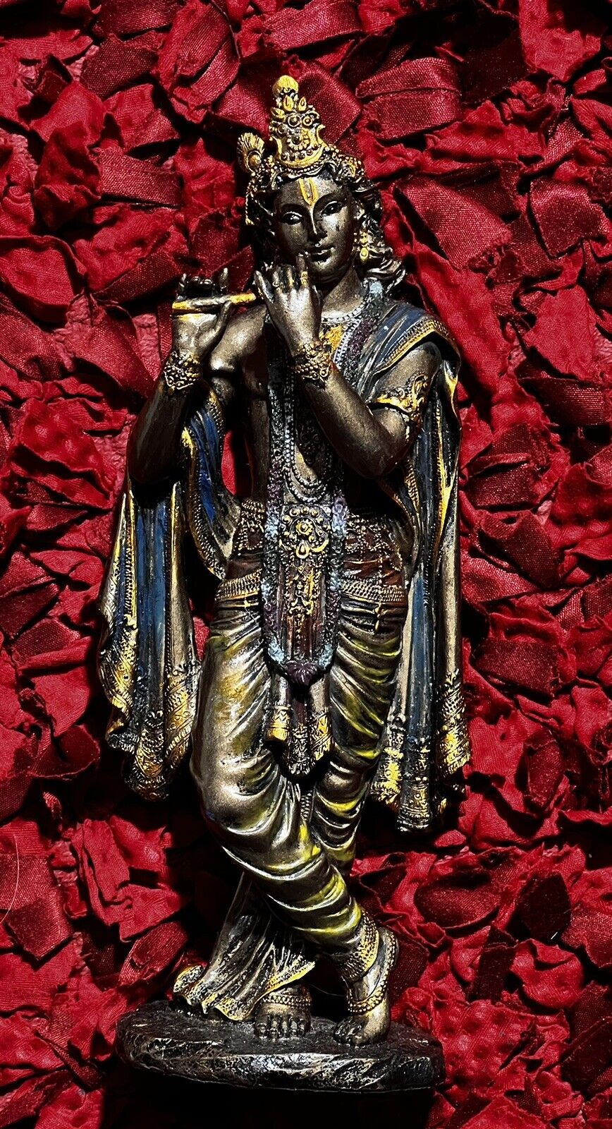 Ebros Hindu God Of Love Sex Yoga Krishna Avatar of Vishnu Playing Flute
