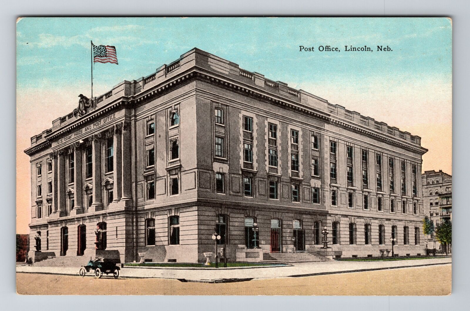 Lincoln NE-Nebraska, Post Office, Exterior, Vintage Postcard