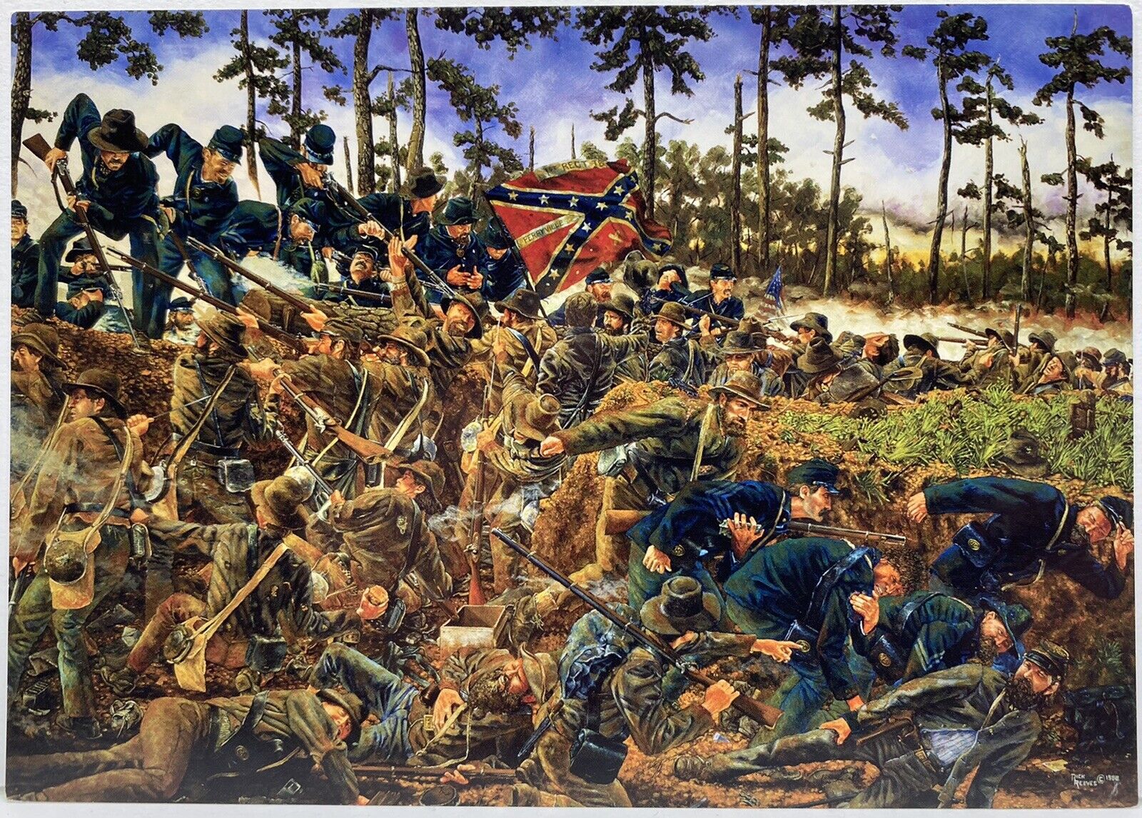 Rick Reeves Cheatham's Hill Battle of Kennesaw Mountain GA Civil War Postcard