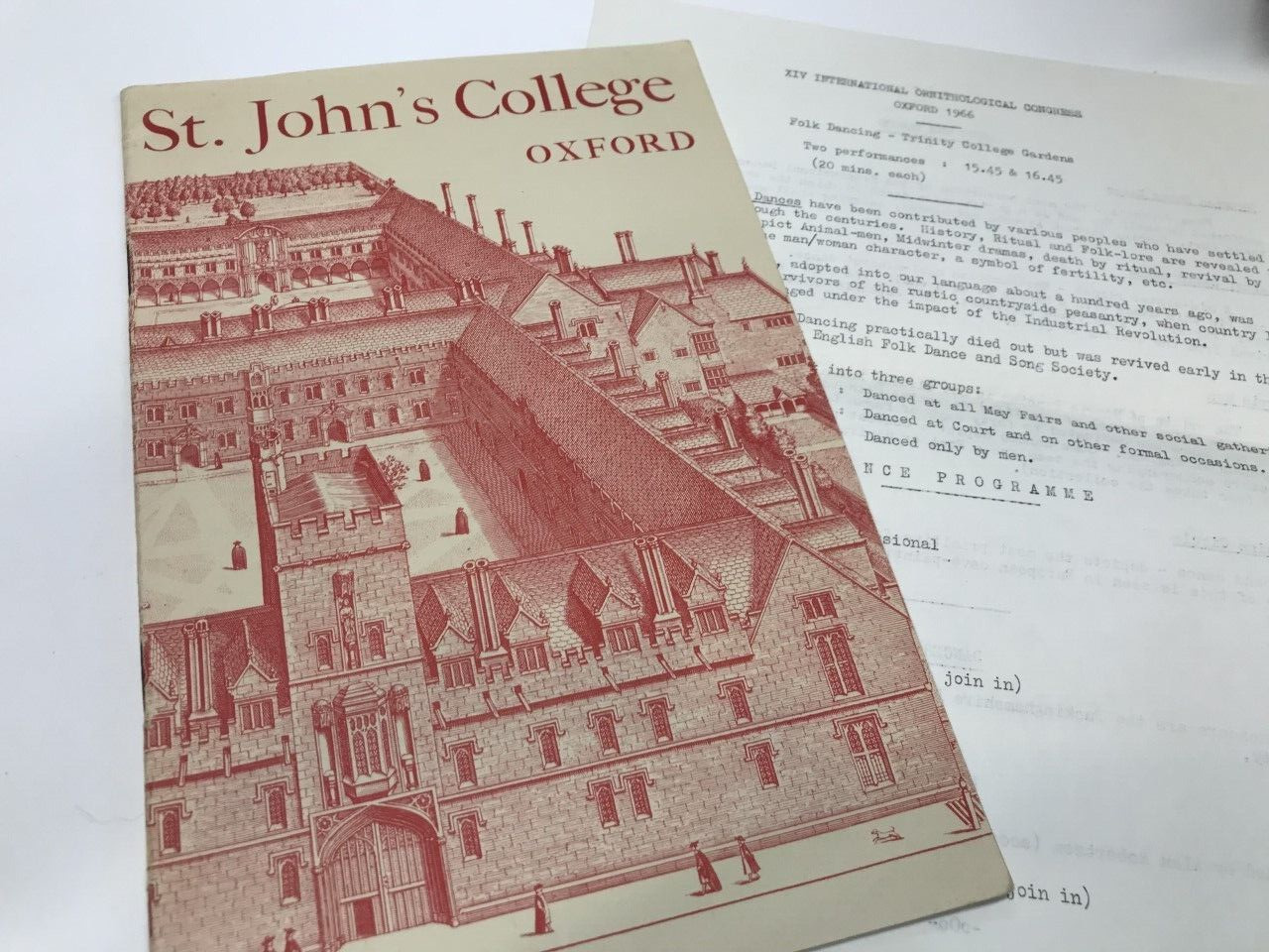 St. John College Oxford History Booklet