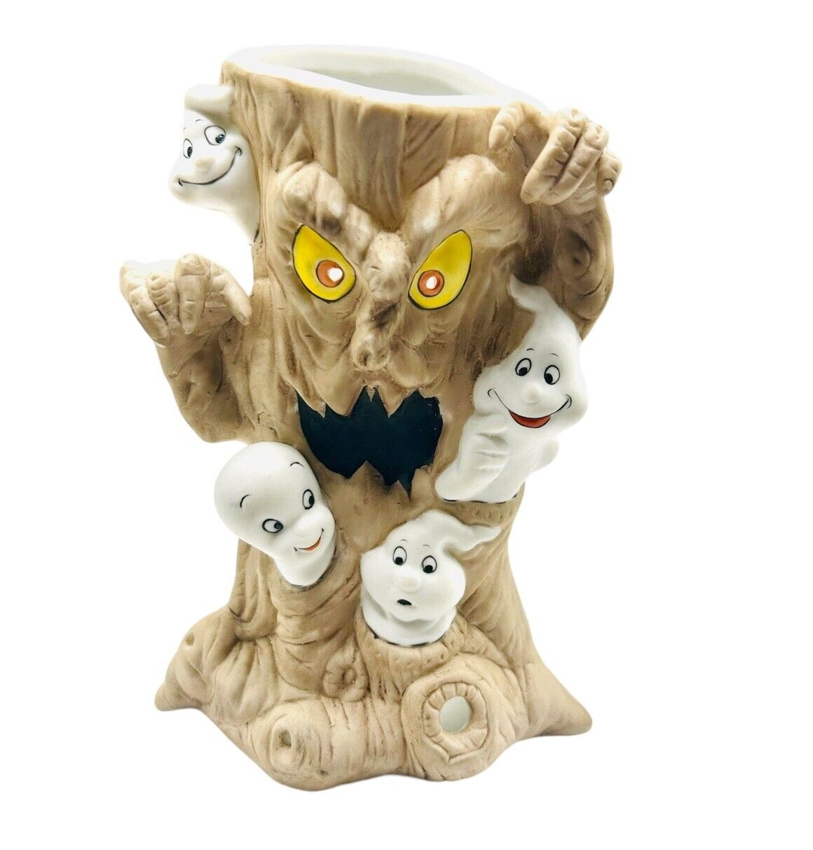 Vintage 1986 -Halloween Casper The Friendly Ghost Ceramic Candle Tree Tea Light