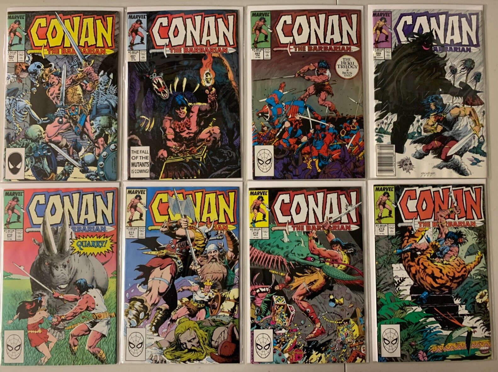 Conan The Barbarian lot from:#200-270 39 diff avg 7.0 (1987-91)