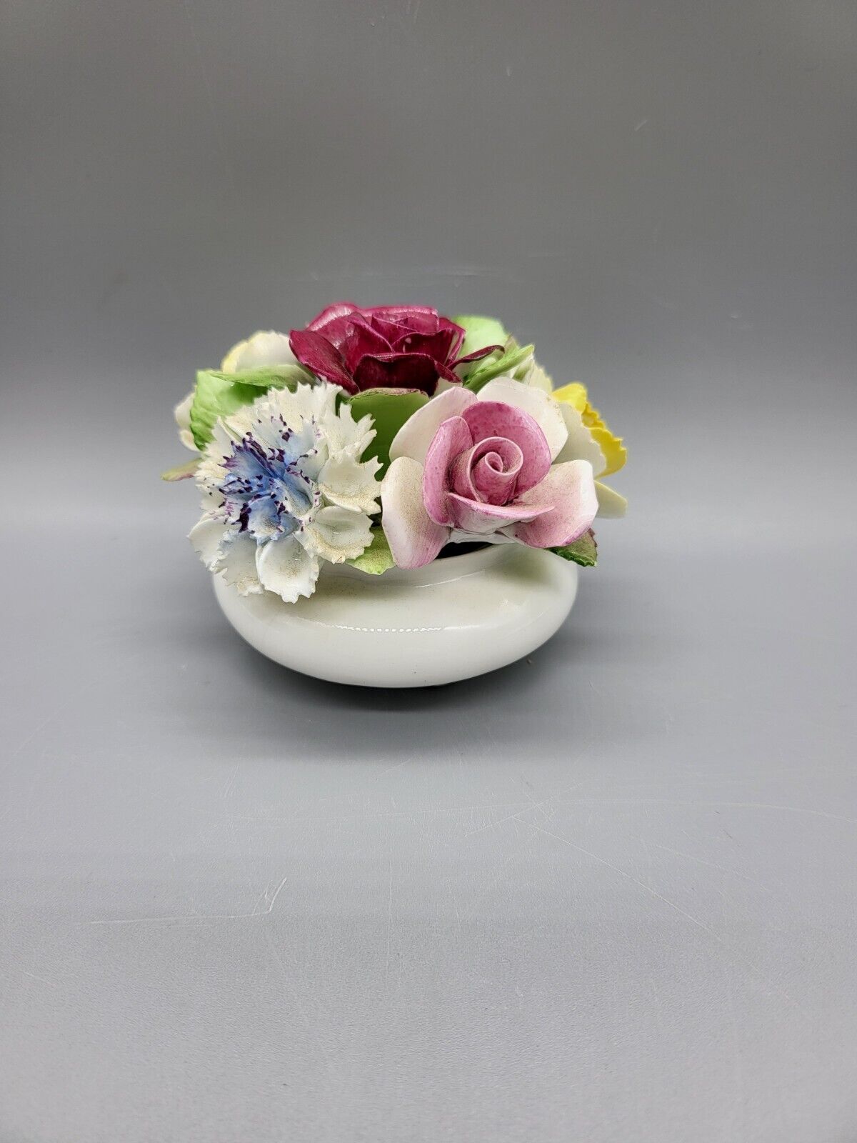 Vintage, Royal Doulton, England, Footed, Bone China Floral Bouquet Planter