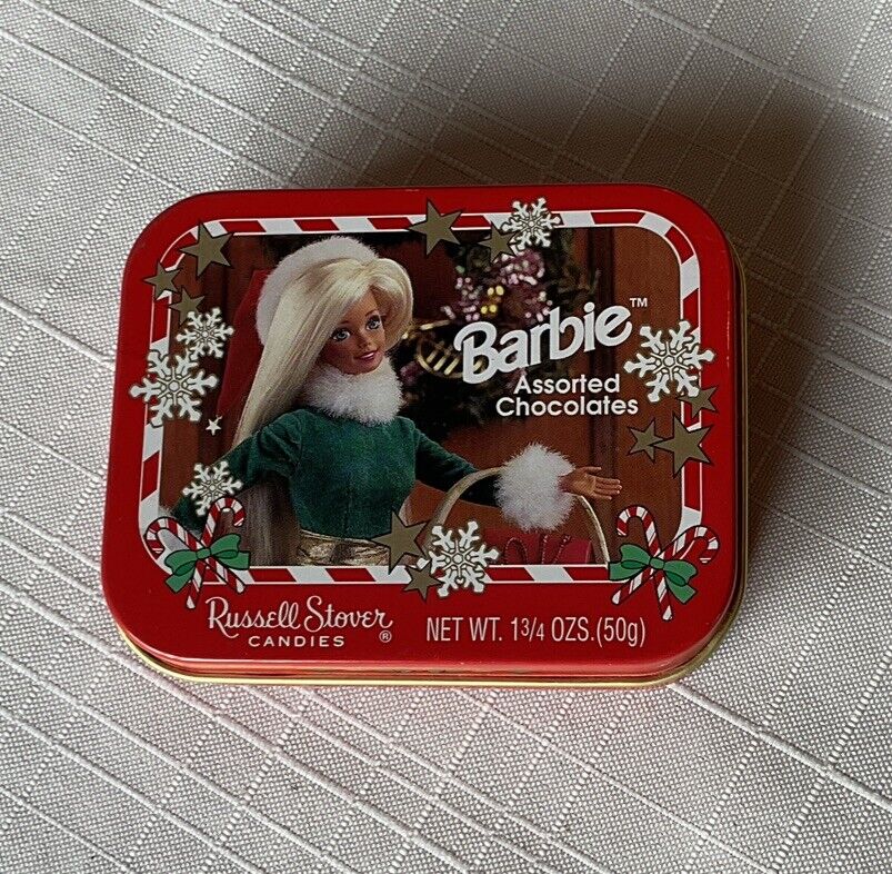 Vintage Barbie Holiday Russell Stover Candy Tin 1990’s