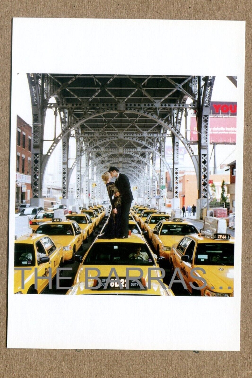 RODNEY SMITH, Edythe & Andrew Kissing on top of Taxis, NEW YORK. 2008 POSTCARD