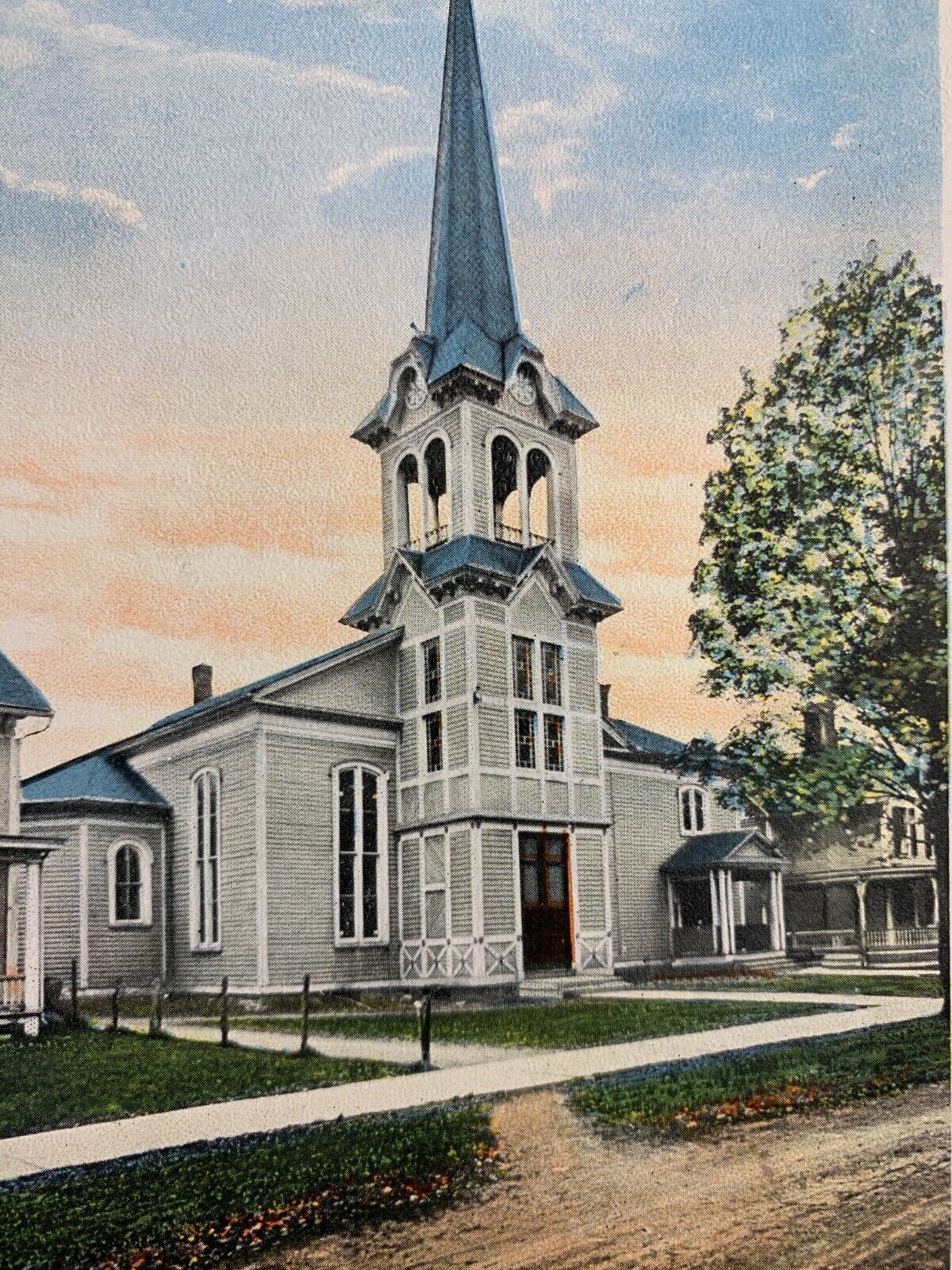 Postcard Sidney NY - c1920s Methodist Church