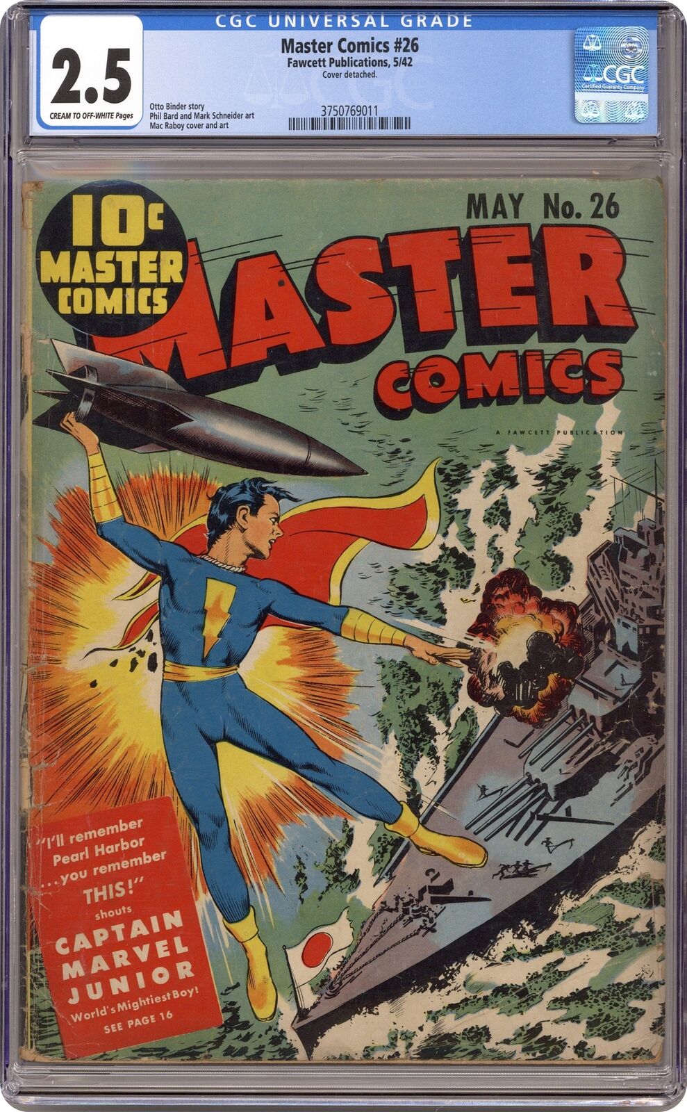 Master Comics #26 CGC 2.5 1942 3750769011