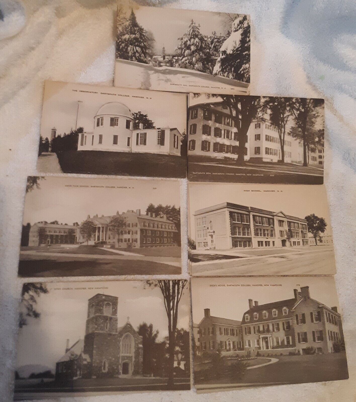 21-1930's Dartmouth College Postcards New, 7 Scenes 21 Postcards