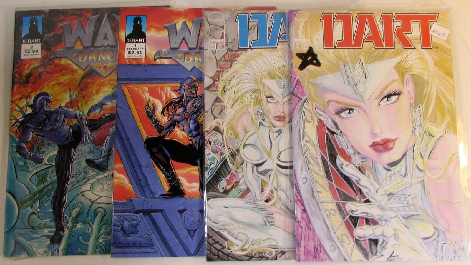 1996 Mixed Lot of 4 #War Dancer 1, 2, Dart 1, 1 b Defiant Comic Books