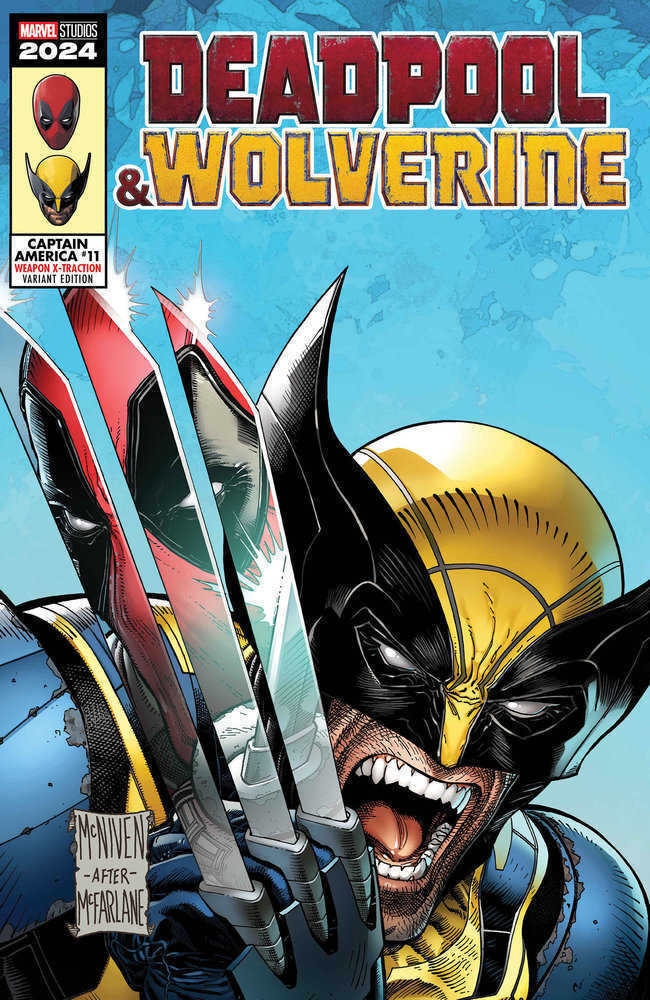 Captain America #11 Steve Mcniven Deadpool & Wolverine Weapon X-Traction Variant