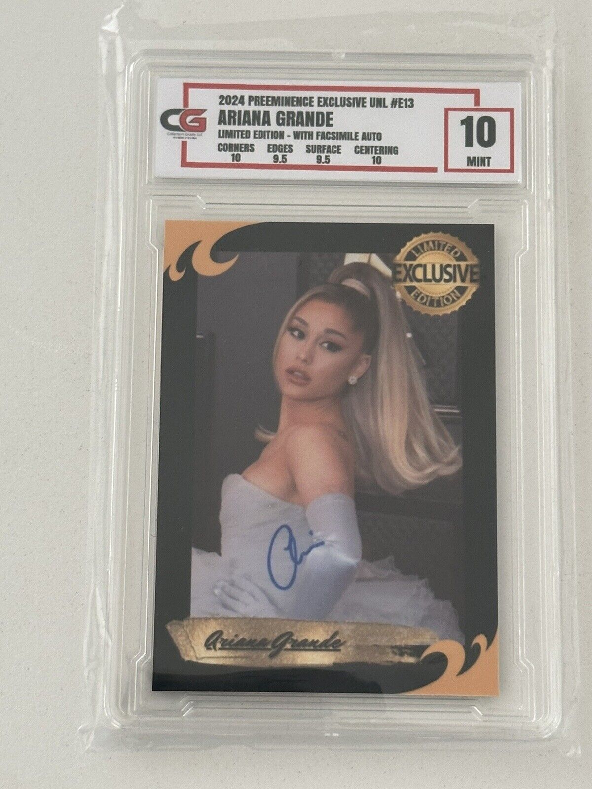 Ariana Grande Trading Card Sexy 10 Gem Mint CG Grade