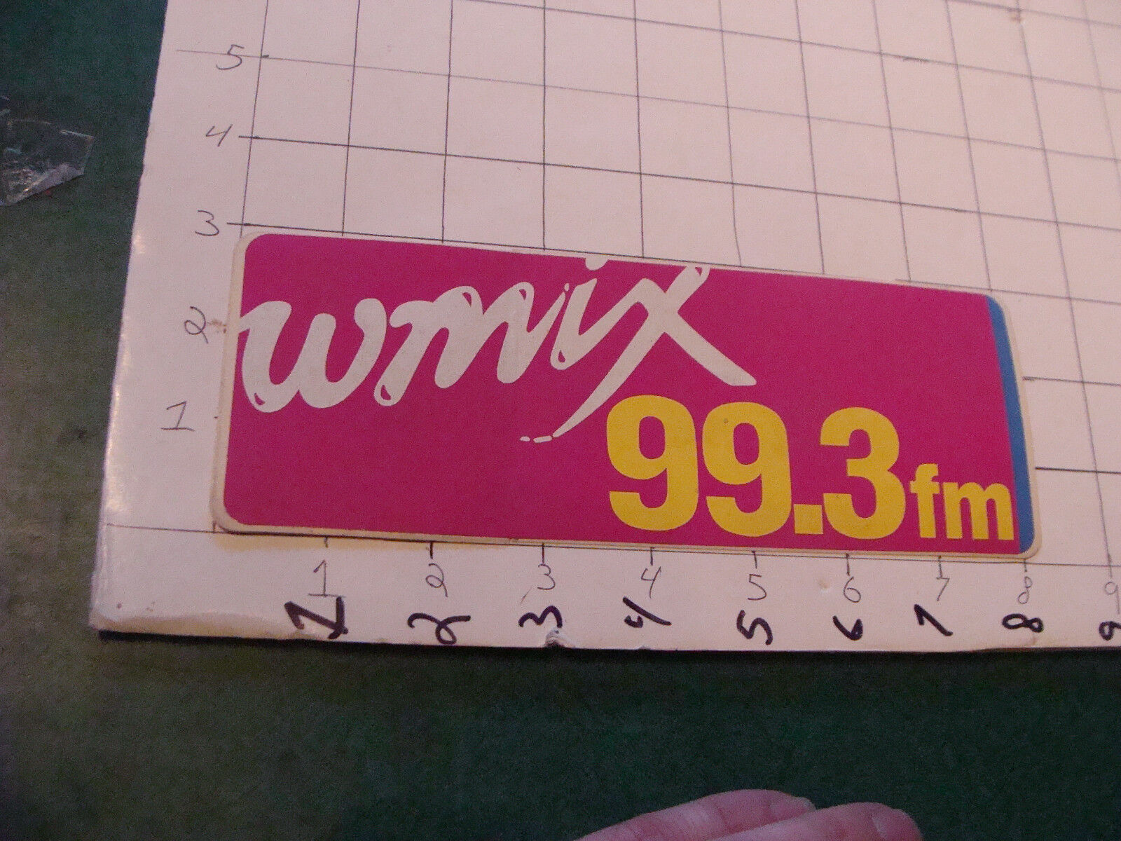 vintage WMIX 99.3 bumper sticker UNUSED, 1991 mcdonalds harrisburg Pa