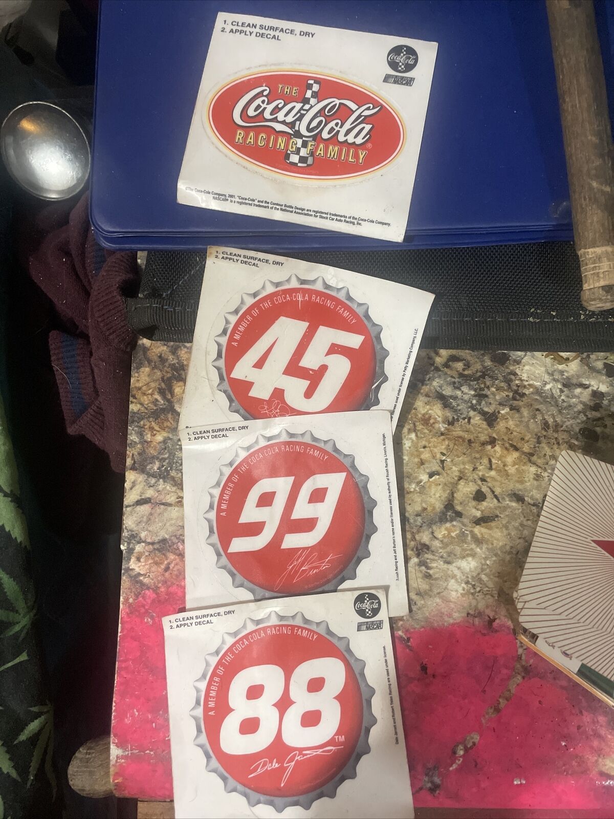 coca cola collectibles Stickers NASCAR